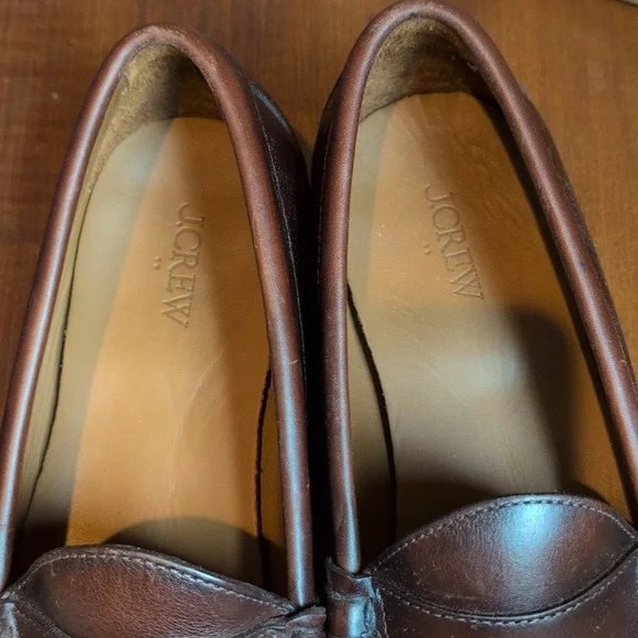 J Crew Factory Men's Penny loafers BS114 Size 10 Whiskey Brown - Picture 7 of 12